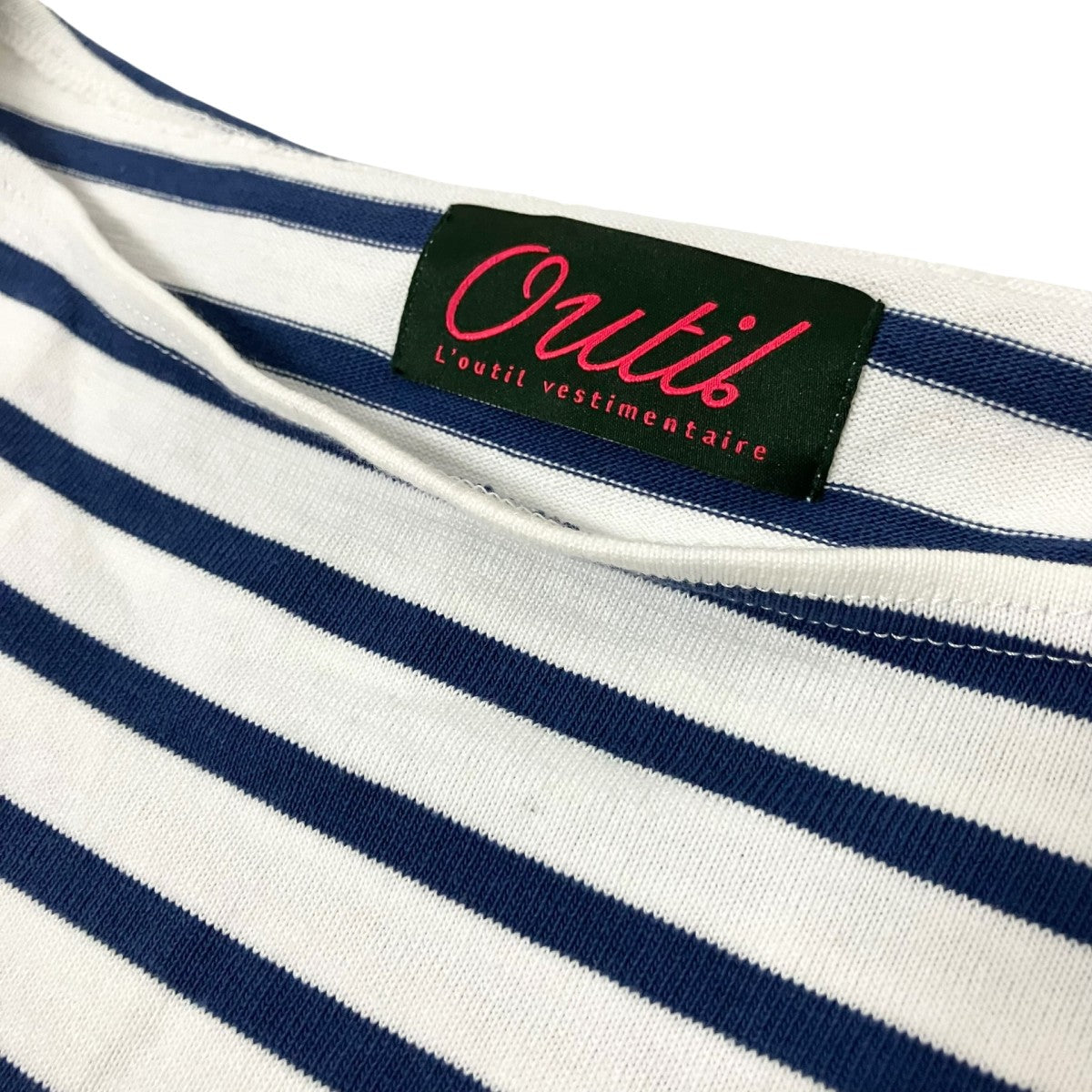 OUTIL ボーダーバスクシャツ 古着・中古-3枚目のアイテム画像