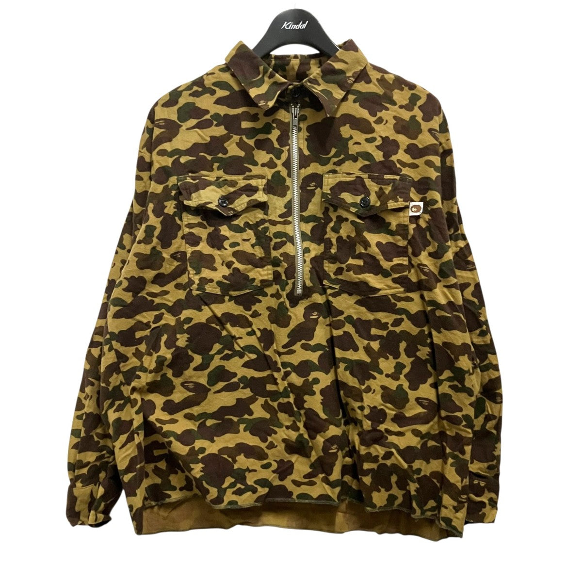 A BATHING APE ハーフジップシャツ 古着・中古-1枚目のアイテム画像