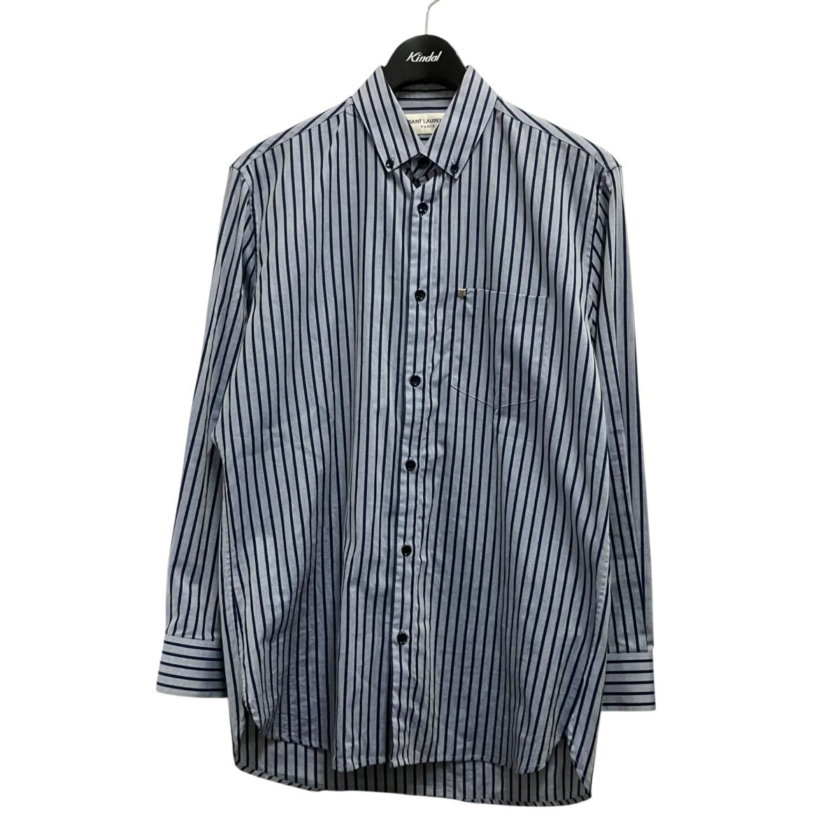 Saint Laurent Paris ストライプ長袖シャツ575193 古着・中古-1枚目のアイテム画像