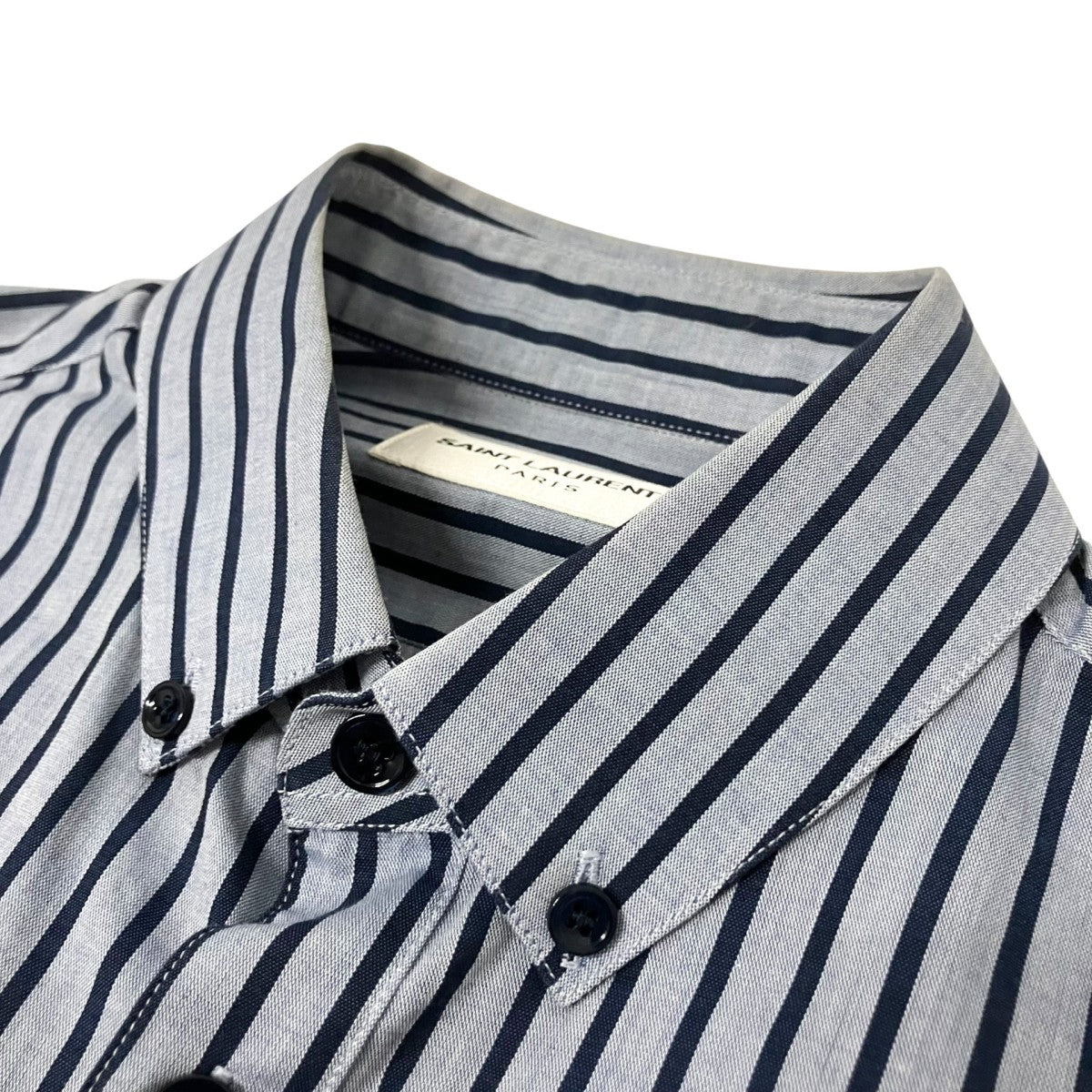 Saint Laurent Paris ストライプ長袖シャツ575193 古着・中古-3枚目のアイテム画像