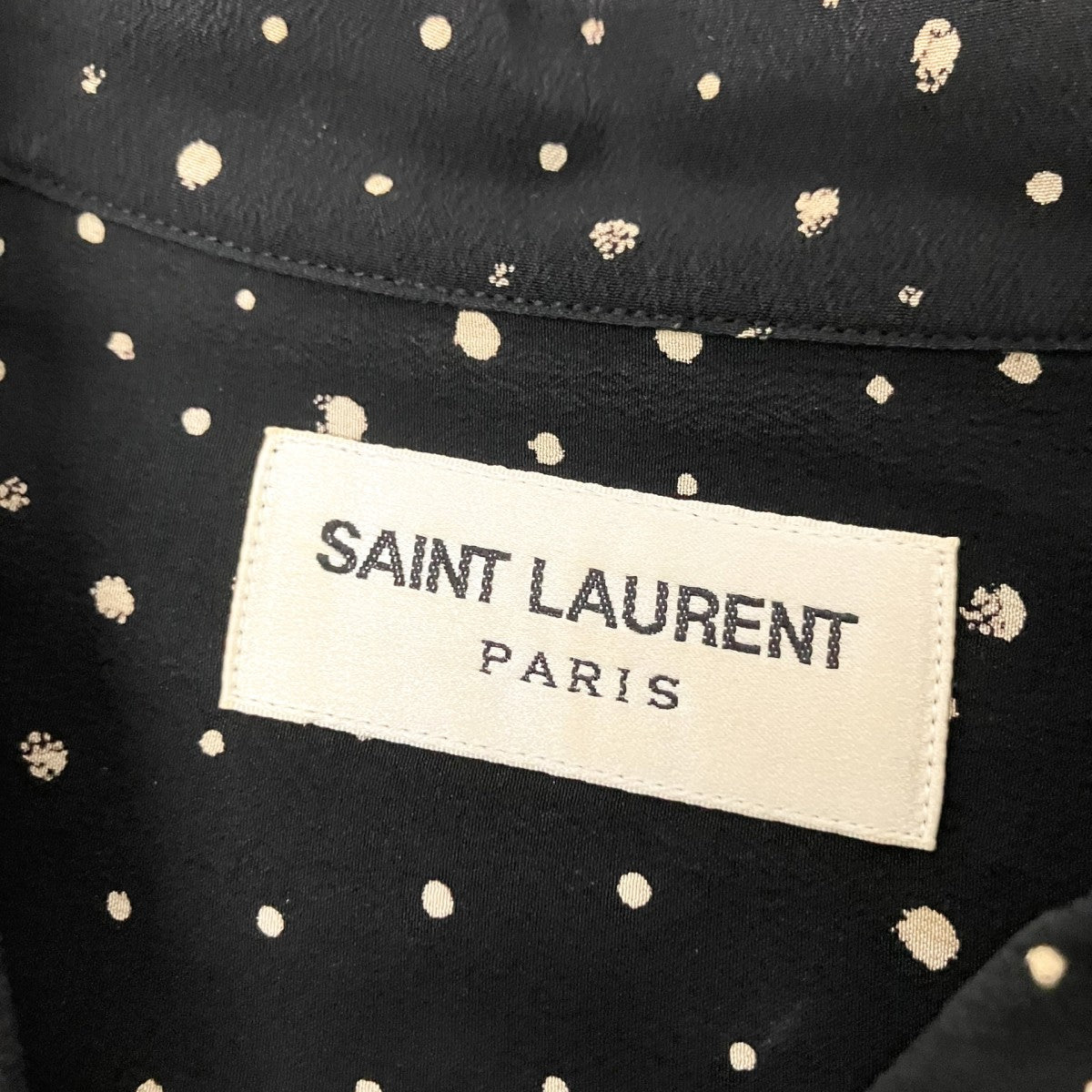 Saint Laurent Paris シルク半袖シャツ531956 Y104V 古着・中古-4枚目のアイテム画像