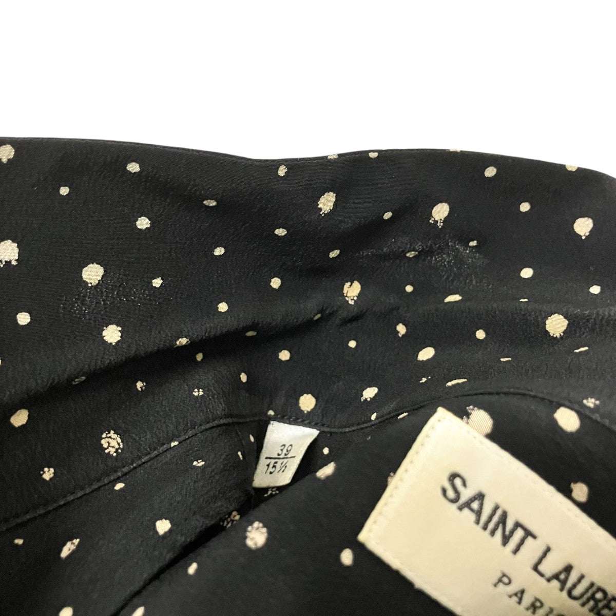 Saint Laurent Paris シルク半袖シャツ531956 Y104V 古着・中古-5枚目のアイテム画像