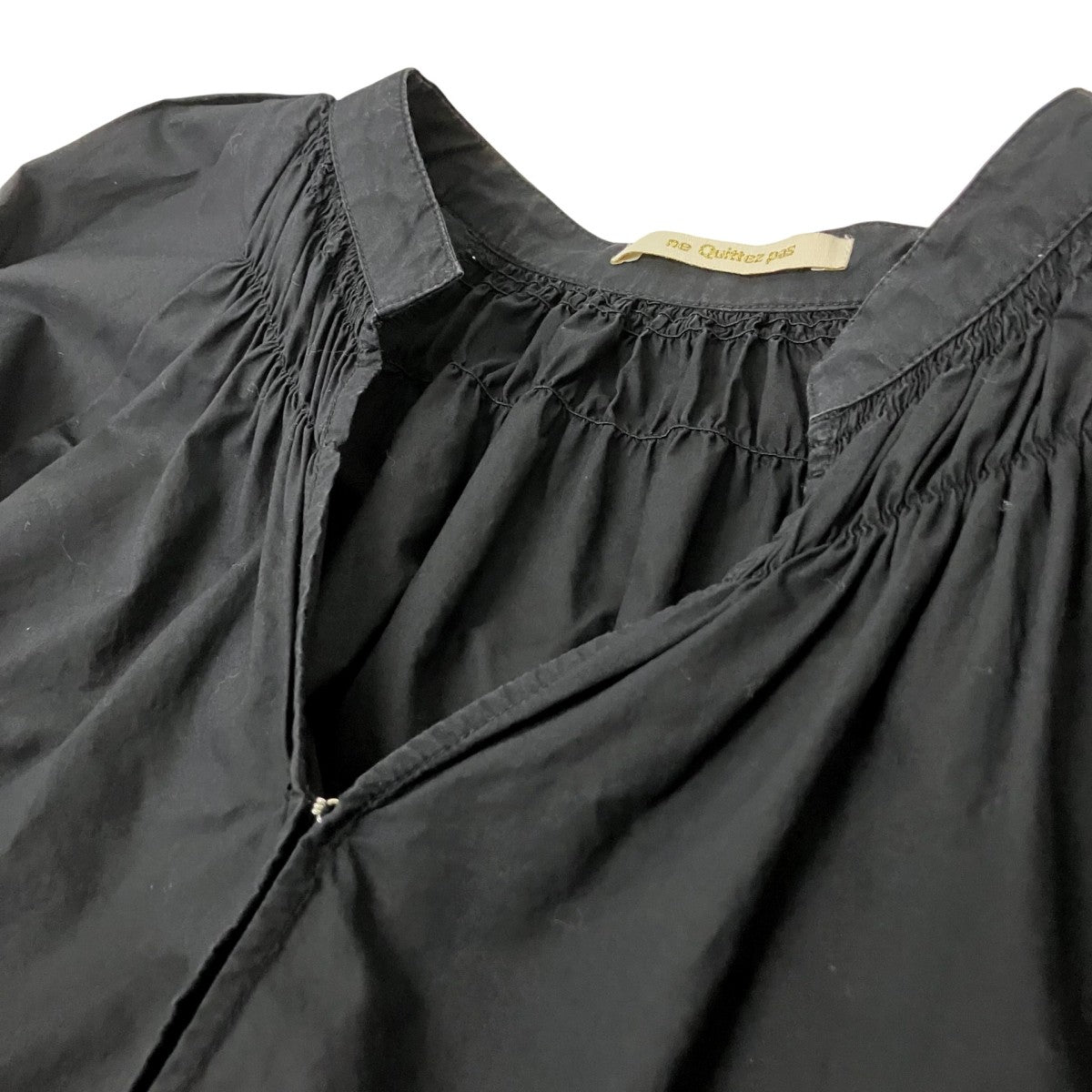 ne quittez pas Fine Poplin Kika EMB Gather Blouseギャザーブラウス010141GZ1 古着・中古-3枚目のアイテム画像
