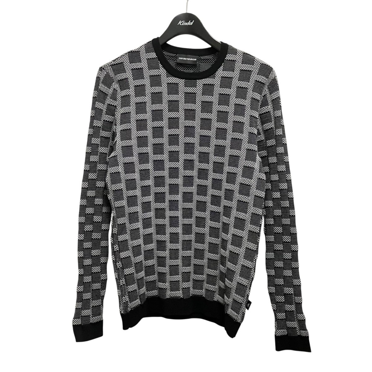 EMPORIO ARMANI 総柄ニット3H1MT1 古着・中古-1枚目のアイテム画像