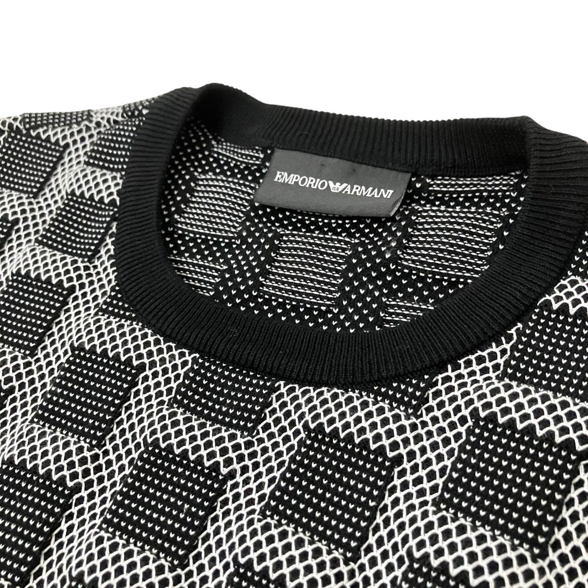 EMPORIO ARMANI 総柄ニット3H1MT1 古着・中古-3枚目のアイテム画像