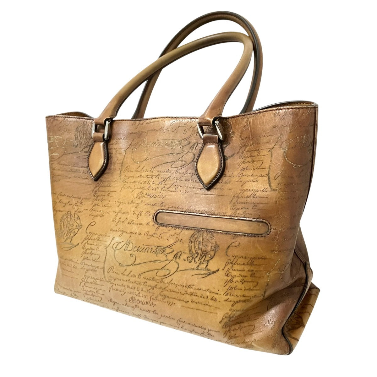 最終値下げ　 ベルルッティBerlutiカリグラフィトート Berluti(ベルルッティ) カリグラフィトートバッグ A0168 ブラウン