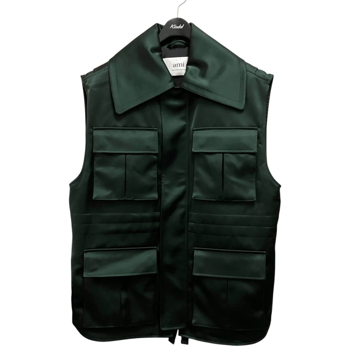 AMI Alexandre Mattiussi Sleeveless jacket with patch pocketsノースリーブジャケットE22HJK001 225 古着・中古-1枚目のアイテム画像