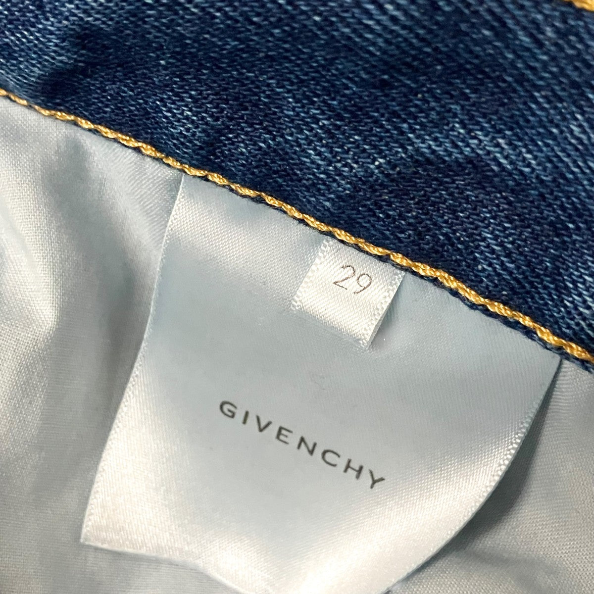 GIVENCHY(ジバンシィ) 23SSニークラッシュ ジップデザインデニムパンツ