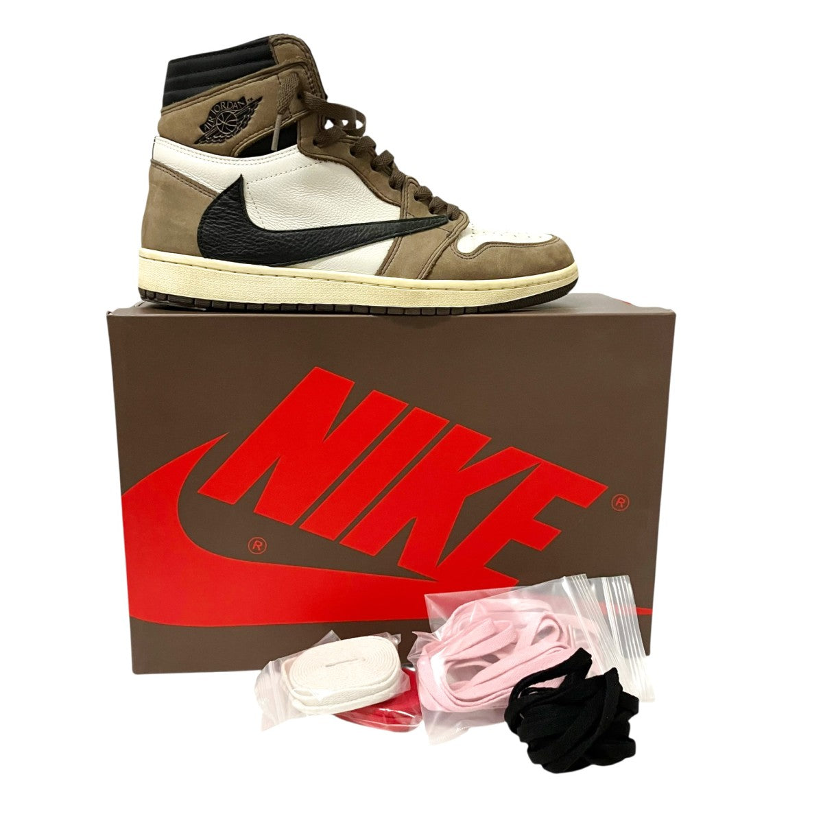 NIKE×TRAVIS SCOTT AIR JORDAN 1 HIGH OG TS SPハイカットスニーカーCD4487 100 古着・中古-10枚目のアイテム画像