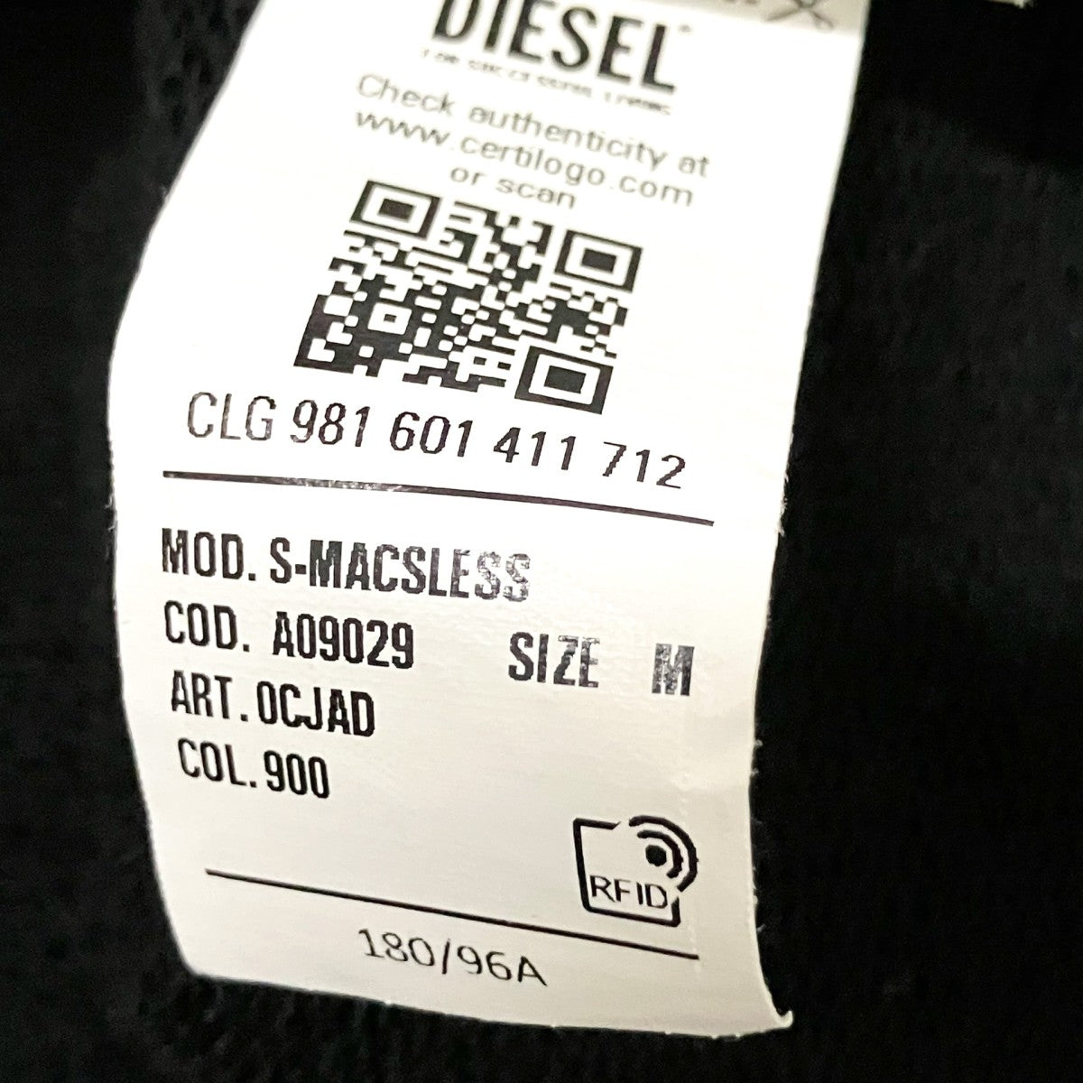 DIESEL ロゴスウェットA09029 古着・中古-5枚目のアイテム画像