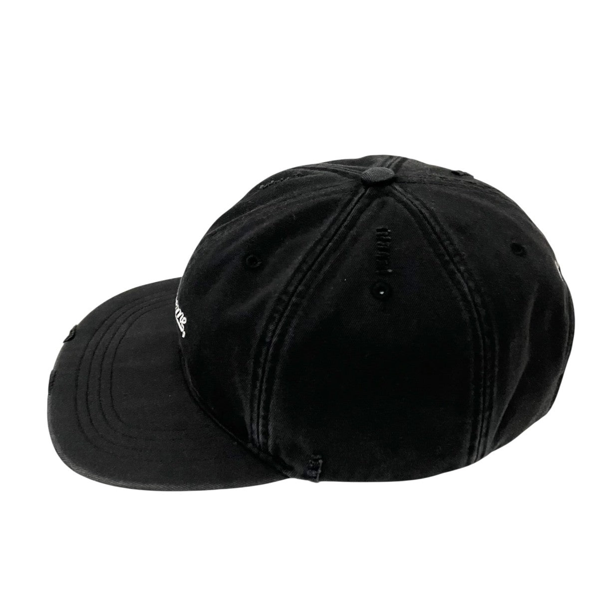 Supreme 25AWDistressed Script 6-Panel Capロゴ刺繍キャップ 古着・中古-3枚目のアイテム画像
