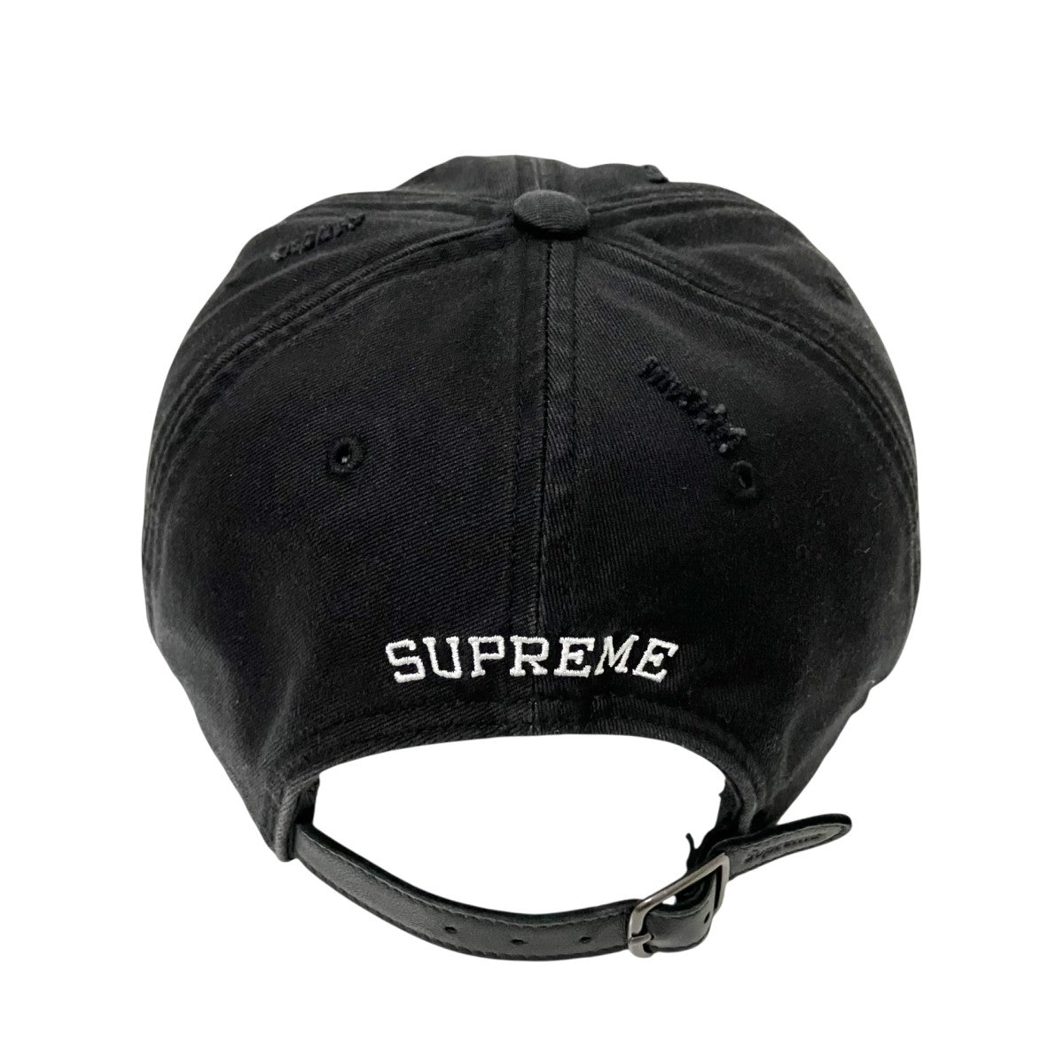 Supreme 25AWDistressed Script 6-Panel Capロゴ刺繍キャップ 古着・中古-4枚目のアイテム画像
