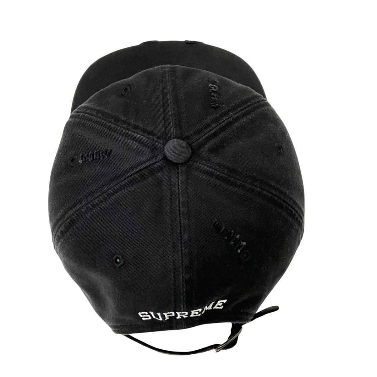 Supreme 25AWDistressed Script 6-Panel Capロゴ刺繍キャップ 古着・中古-5枚目のアイテム画像