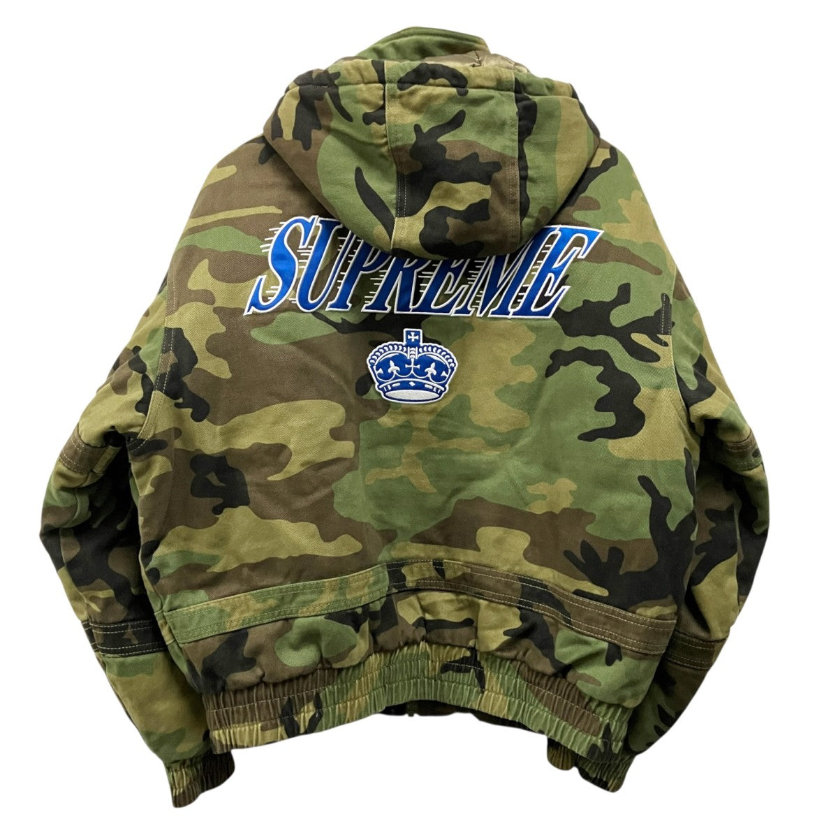 Supreme×MITCHELL ＆ NESS Twill Stadium Jacketカモフラージュ柄中綿ジャケット 古着・中古-2枚目のアイテム画像