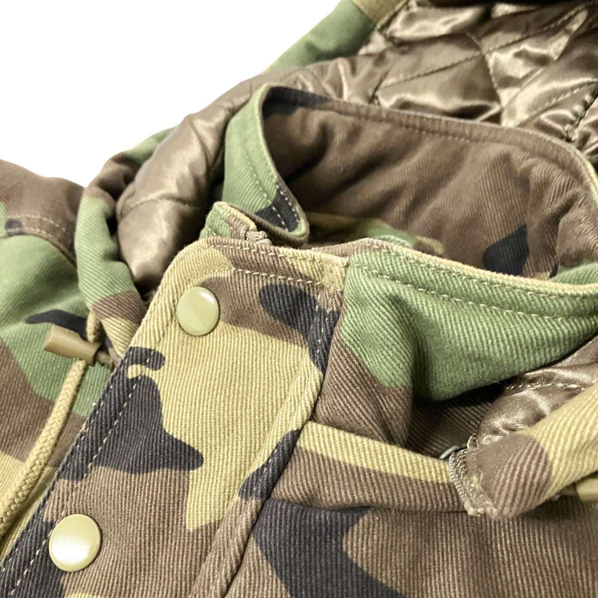 Supreme×MITCHELL ＆ NESS Twill Stadium Jacketカモフラージュ柄中綿ジャケット 古着・中古-3枚目のアイテム画像