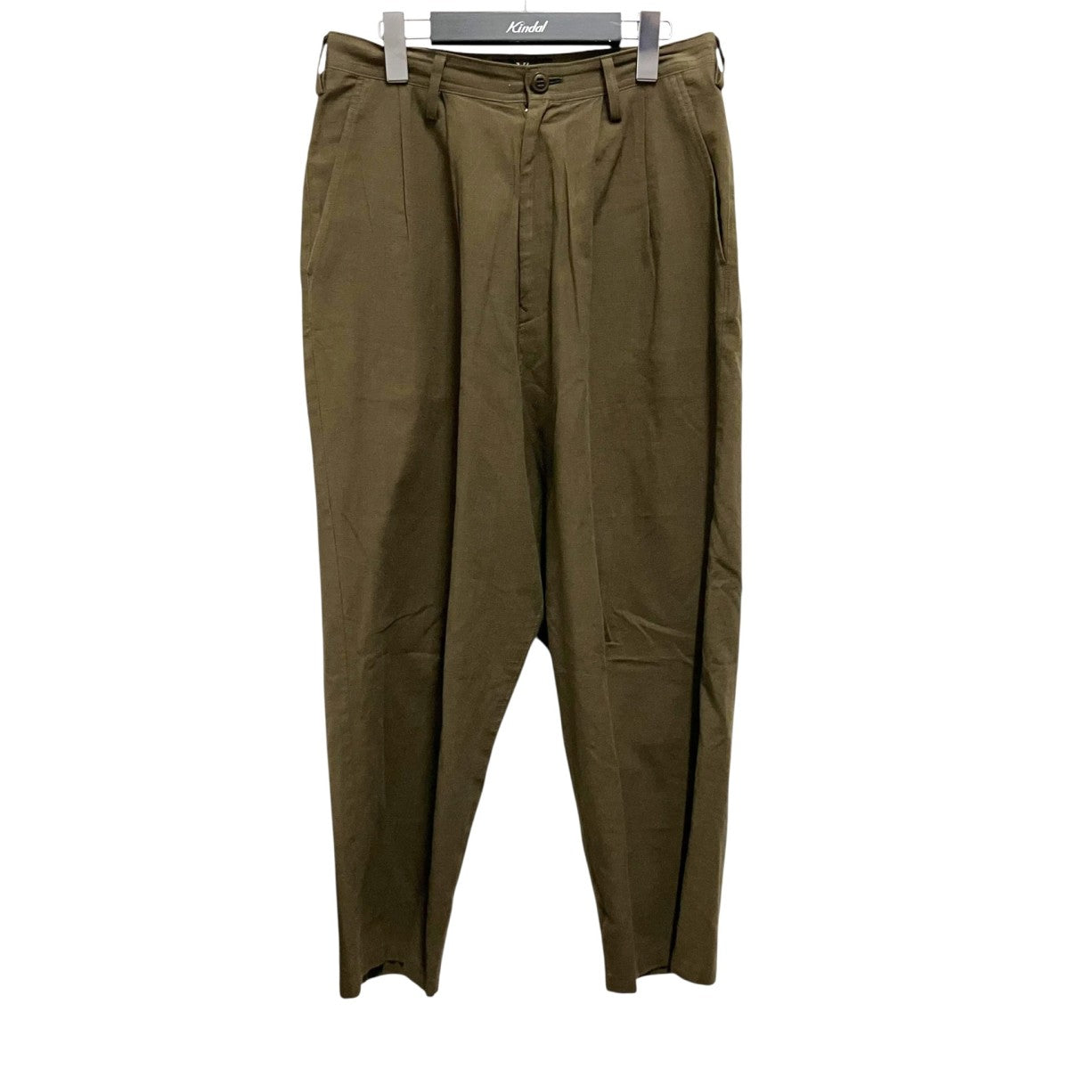 Y’s COTTON FLAX POPLIN DOUBLE TUCK TAPERED PANTSテーパードパンツYS P19 010 古着・中古-1枚目のアイテム画像