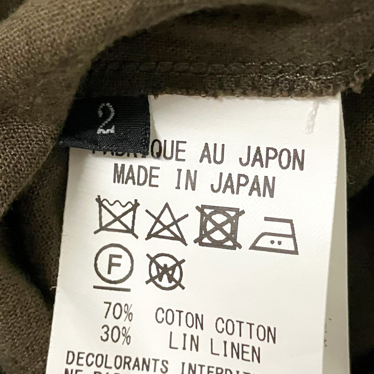 Y’s COTTON FLAX POPLIN DOUBLE TUCK TAPERED PANTSテーパードパンツYS P19 010 古着・中古-6枚目のアイテム画像