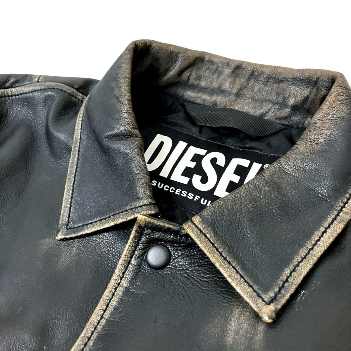 DIESEL NEW-LAKER-LEレザージャケットA19781 古着・中古-3枚目のアイテム画像