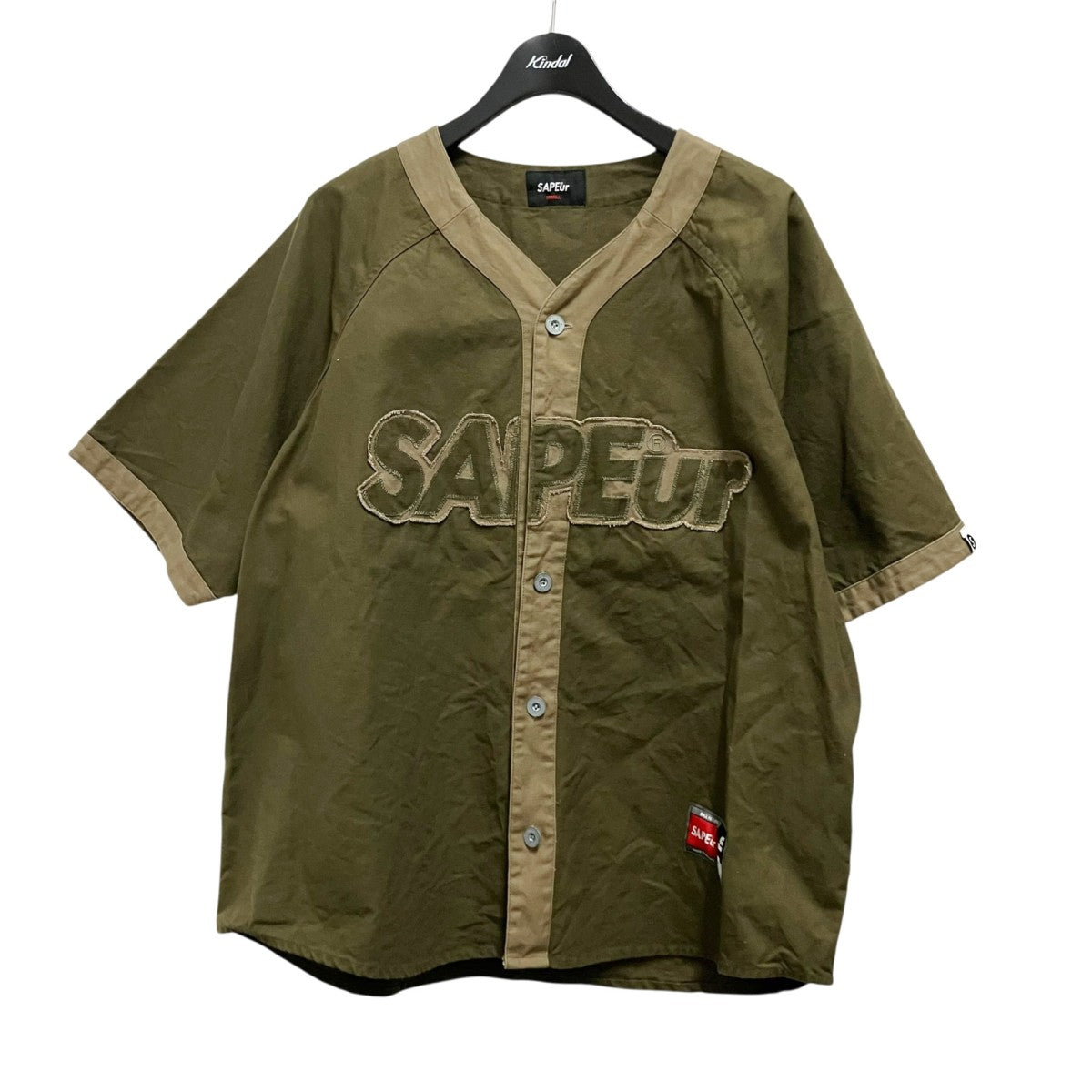 SAPEur OD Duck Shooting Shirt Baseballベースボールシャツ 古着・中古-1枚目のアイテム画像