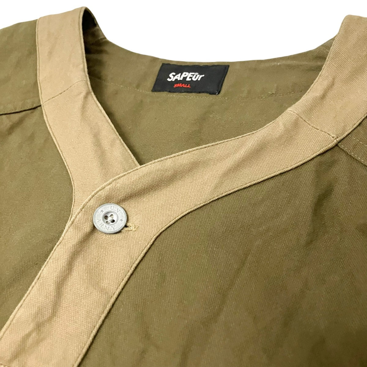 SAPEur OD Duck Shooting Shirt Baseballベースボールシャツ 古着・中古-3枚目のアイテム画像