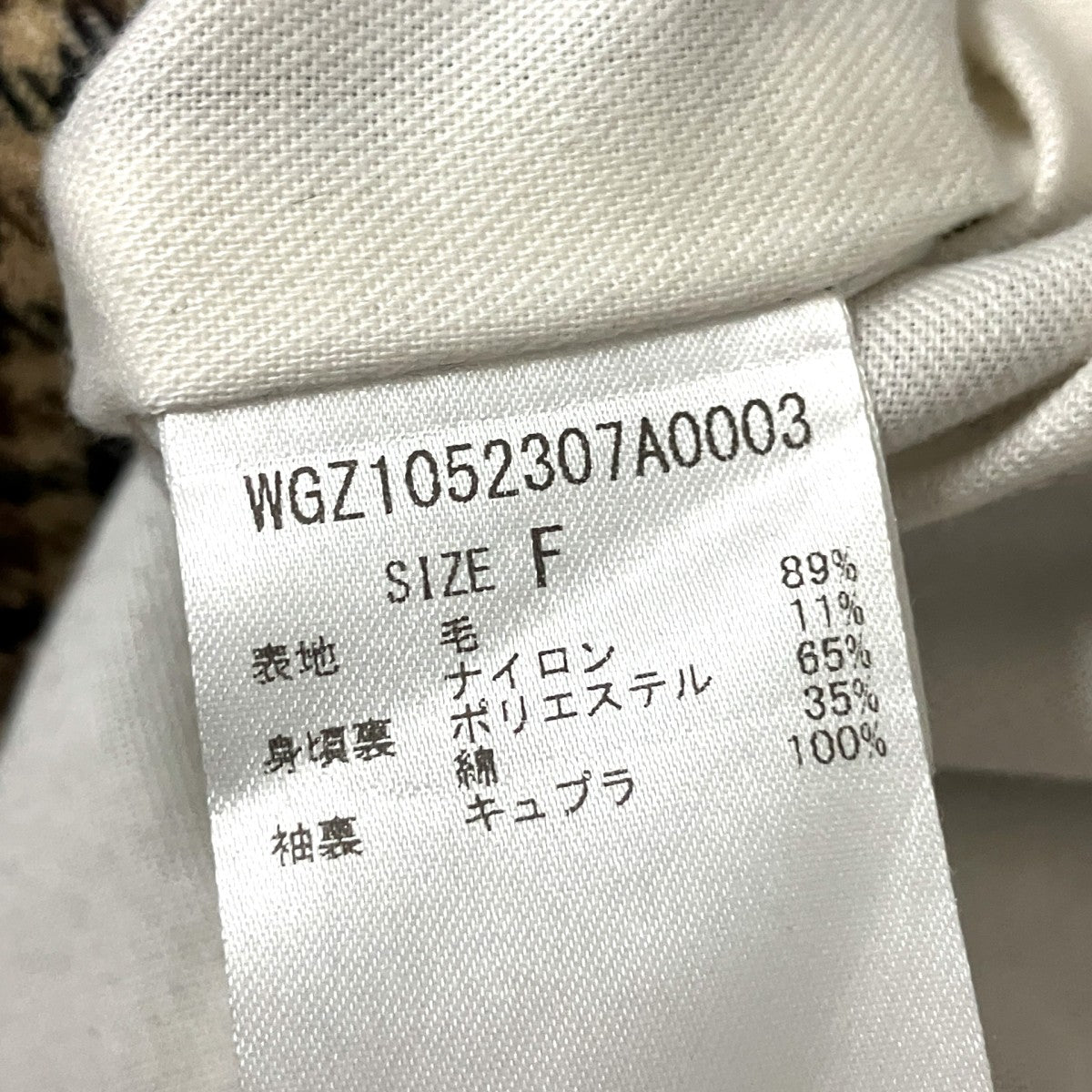チェックジャケットWGZ1052307A0003