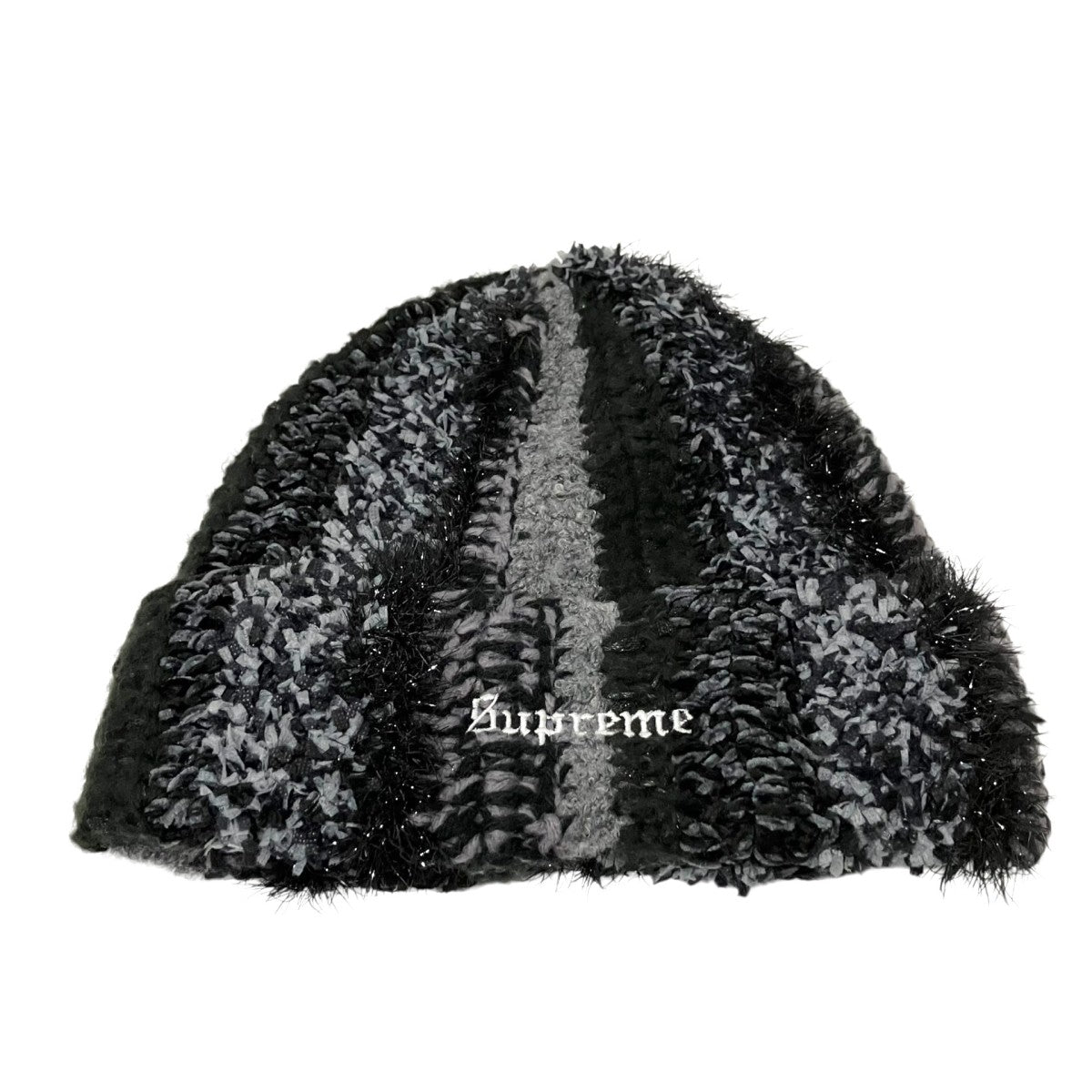 Supreme Tinsel Stripe Beanieニットキャップ 古着・中古-1枚目のアイテム画像