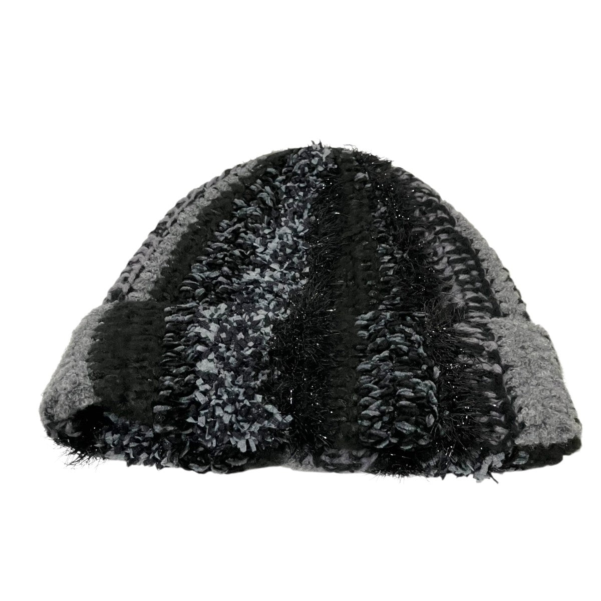 Supreme Tinsel Stripe Beanieニットキャップ 古着・中古-2枚目のアイテム画像