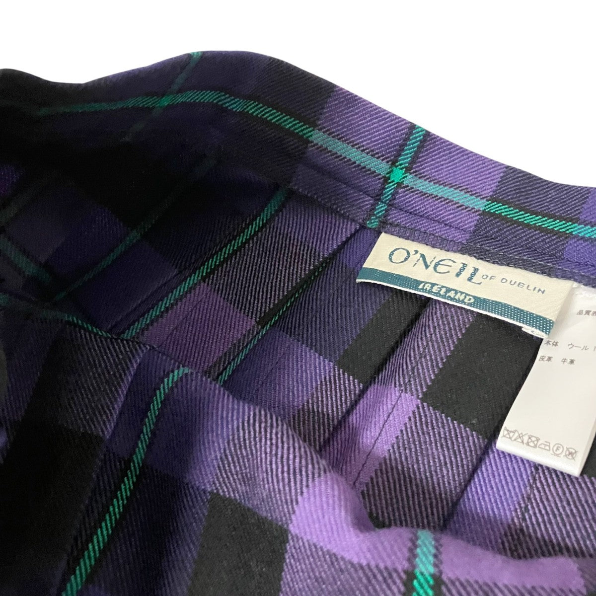 O’NEIL OF DUBLIN チェックプリーツスカート64 27 0007 594 古着・中古-4枚目のアイテム画像