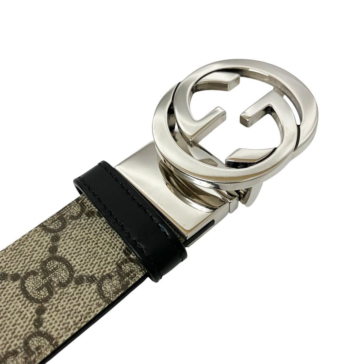 GUCCI インターロッキングGバックル付き リバーシブル レザー ベルト473030 古着・中古-2枚目のアイテム画像
