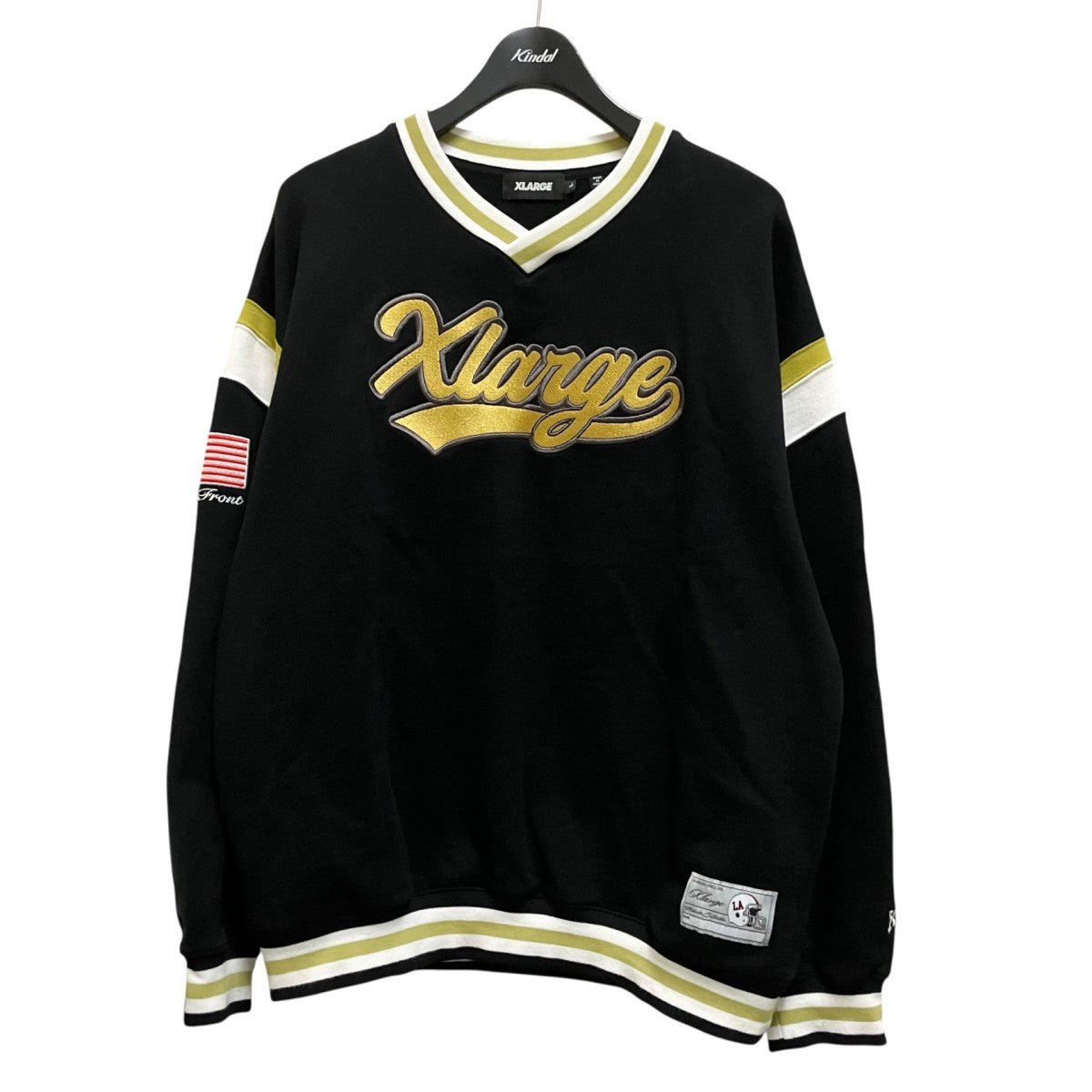 X-LARGE BASEBALL LOGO EMBROIDERED V NECK SWEATSHIRTVネックスウェット101249012018 古着・中古-1枚目のアイテム画像
