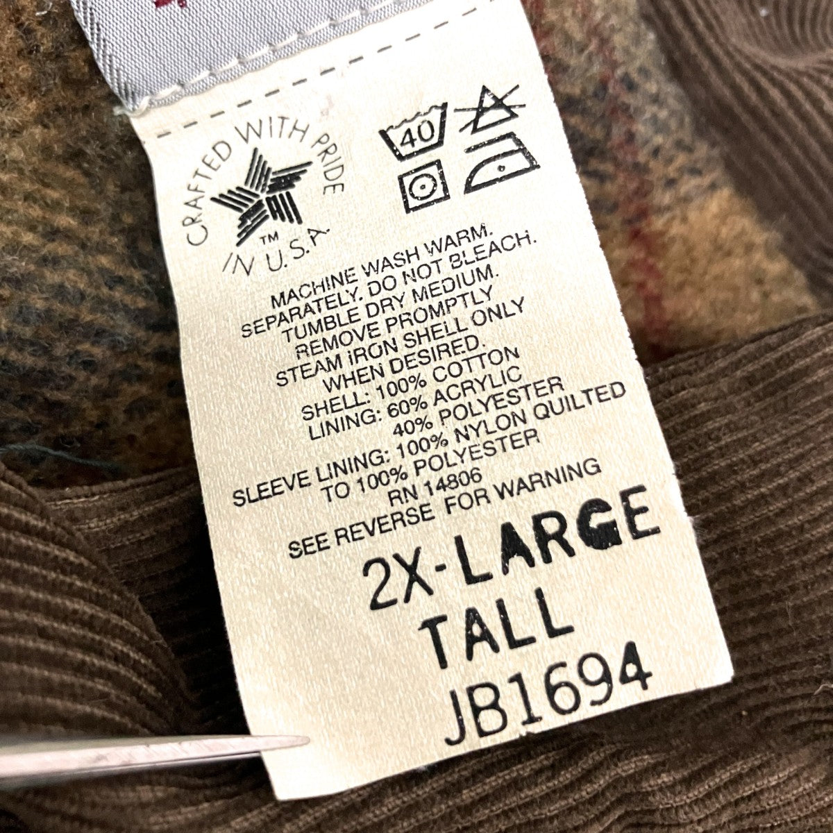 CarHartt ワークジャケットJB1694 古着・中古-4枚目のアイテム画像