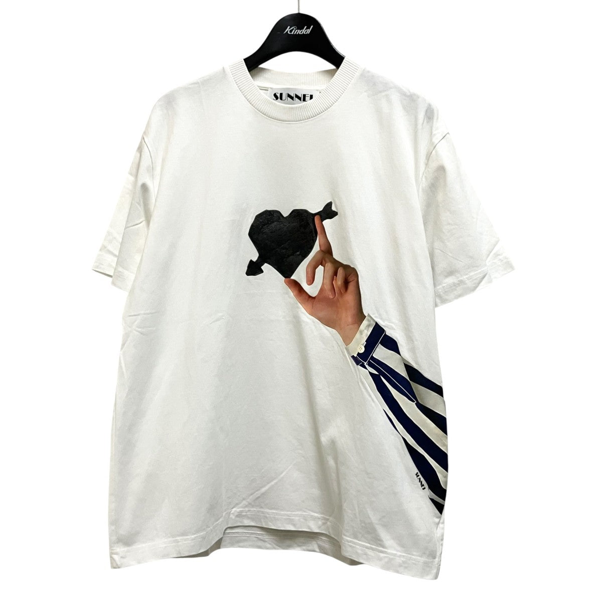 SUNNEI Stone Heart Cotton T-Shirt半袖TシャツPRTWXJER020 古着・中古-1枚目のアイテム画像