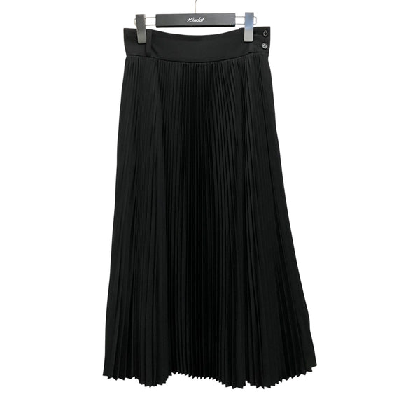【新品タグ付き】HYKE ハイク プリーツ ロングスカート ブラック サイズ2 HYKE【ハイク】TAFFETA × ECO LEATHER PLEATED SKIRT (14152