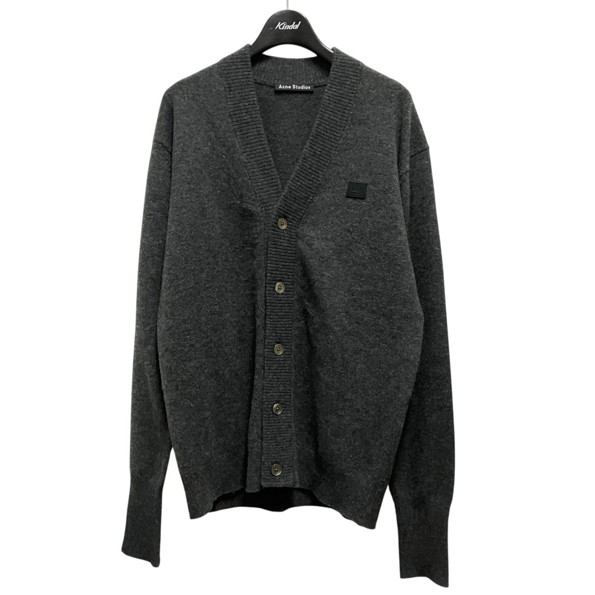 ACNE STUDIOS NEVE FACEVネックカーディガン2810800483 古着・中古-1枚目のアイテム画像