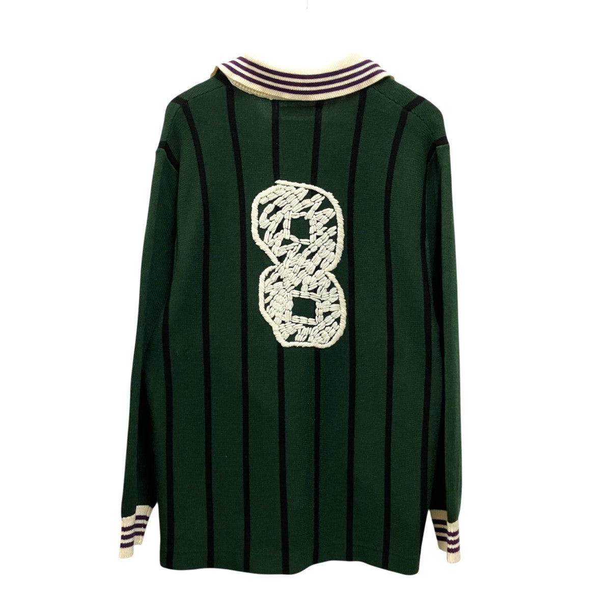 RICE NINE TEN KNITTING LONG SLEEVE SOCCER JERSEYVネックニット 古着・中古-2枚目のアイテム画像