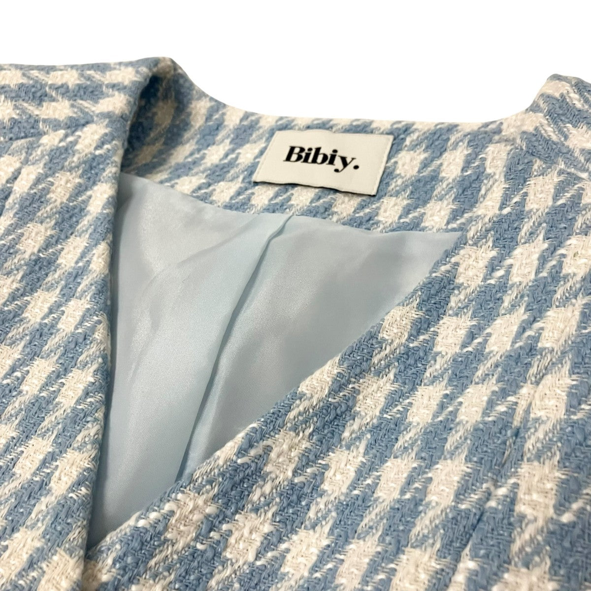 Bibiy． FRAN VESTハウンドトゥースツイードベストB50 VE003LBF 古着・中古-3枚目のアイテム画像