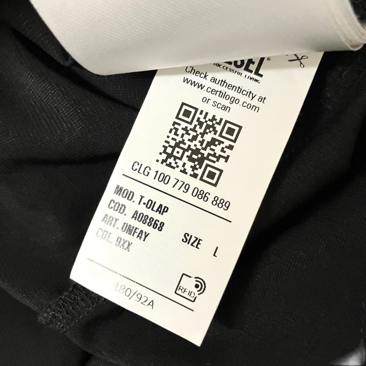 DIESEL T-OLAP半袖TシャツA08868 古着・中古-4枚目のアイテム画像