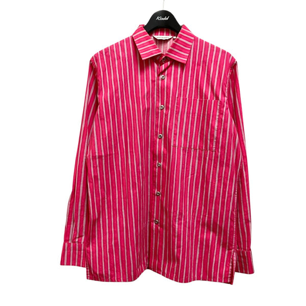 極美品✨️タグ付 マリメッコ STINA バンドカラーストライプシャツ 廃番 marimekko(マリメッコ) ストライプシャツ2114423 2114423 ショッキング