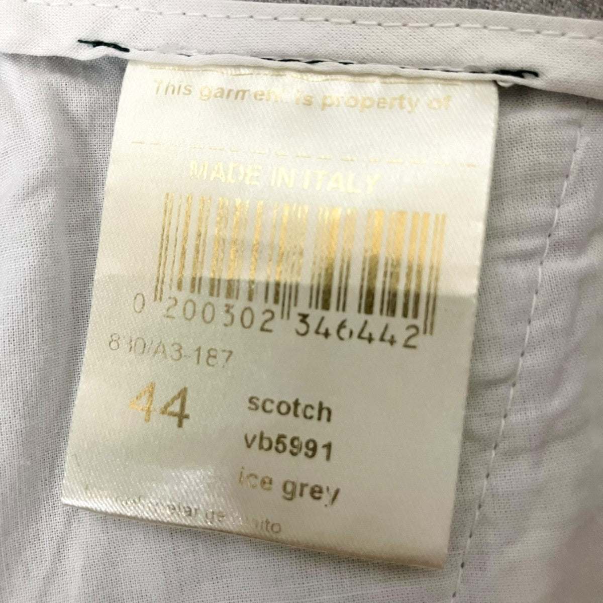 BERWICH SCOTCHウールサキソニー2インプリーツクロップドパンツスラックスパンツVB5991 古着・中古-5枚目のアイテム画像