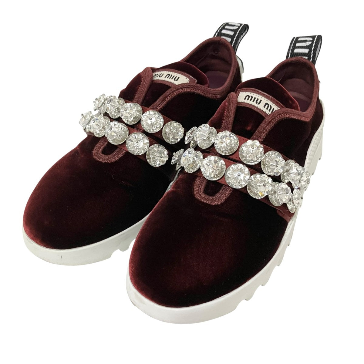 MIU MIU ビジュー装飾スニーカー607 古着・中古-1枚目のアイテム画像