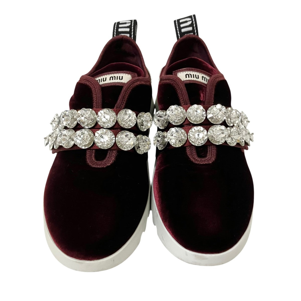 MIU MIU ビジュー装飾スニーカー607 古着・中古-2枚目のアイテム画像