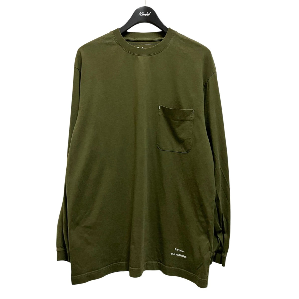 Barbour×and wander 胸ポケットカットソーMTS1090KH11 古着・中古-1枚目のアイテム画像