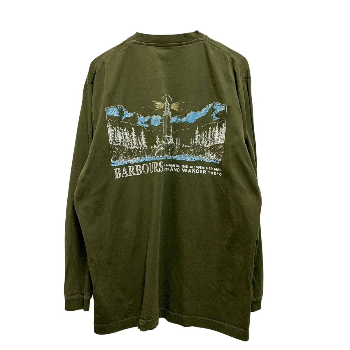 Barbour×and wander 胸ポケットカットソーMTS1090KH11 古着・中古-2枚目のアイテム画像