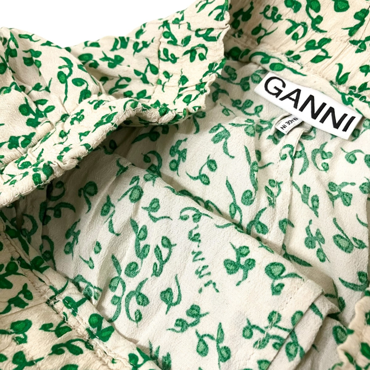 Ganni 総柄パンツEUS 10210 A 古着・中古-4枚目のアイテム画像