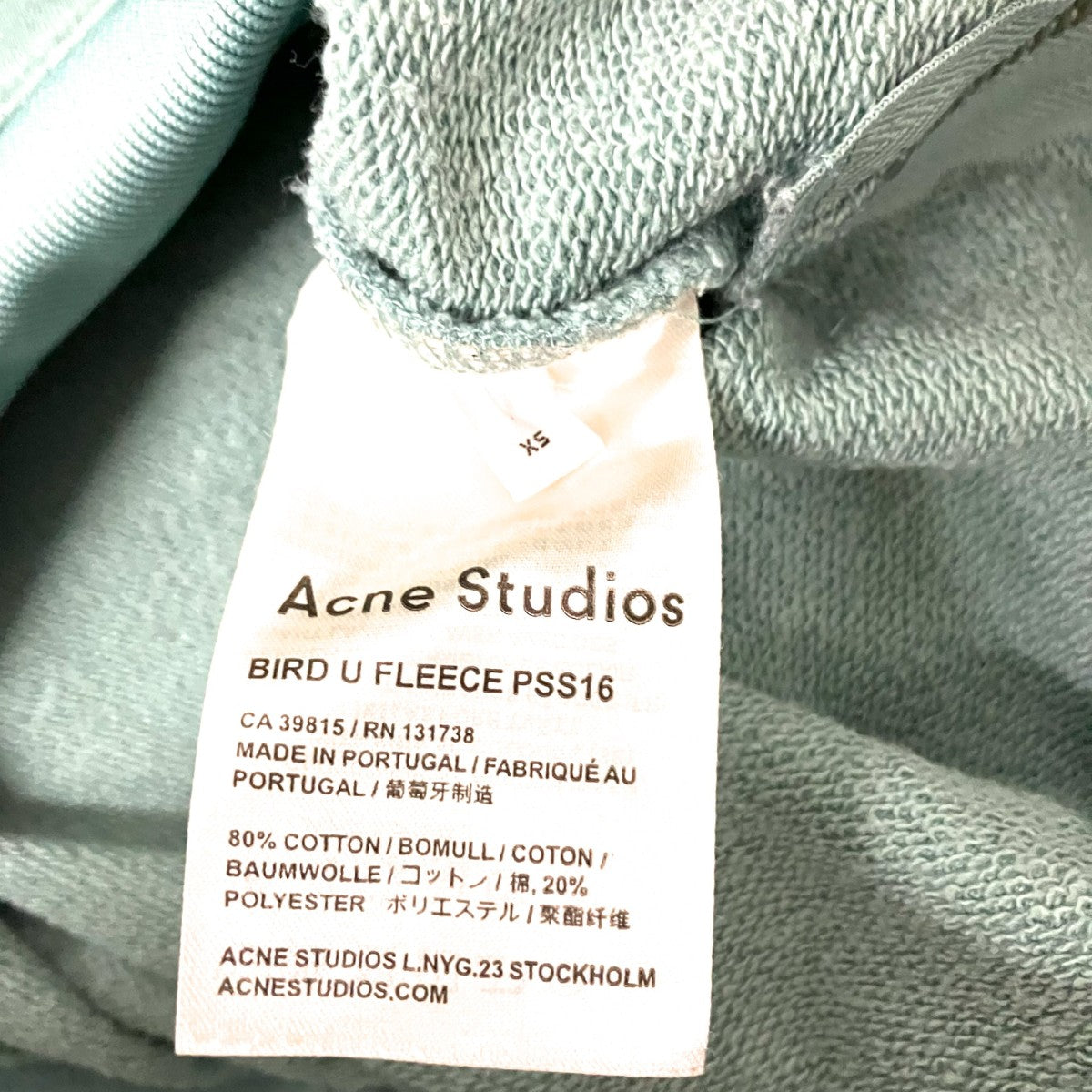 ACNE STUDIOS BIRD U FLEECEスウェットトレーナー 古着・中古-5枚目のアイテム画像