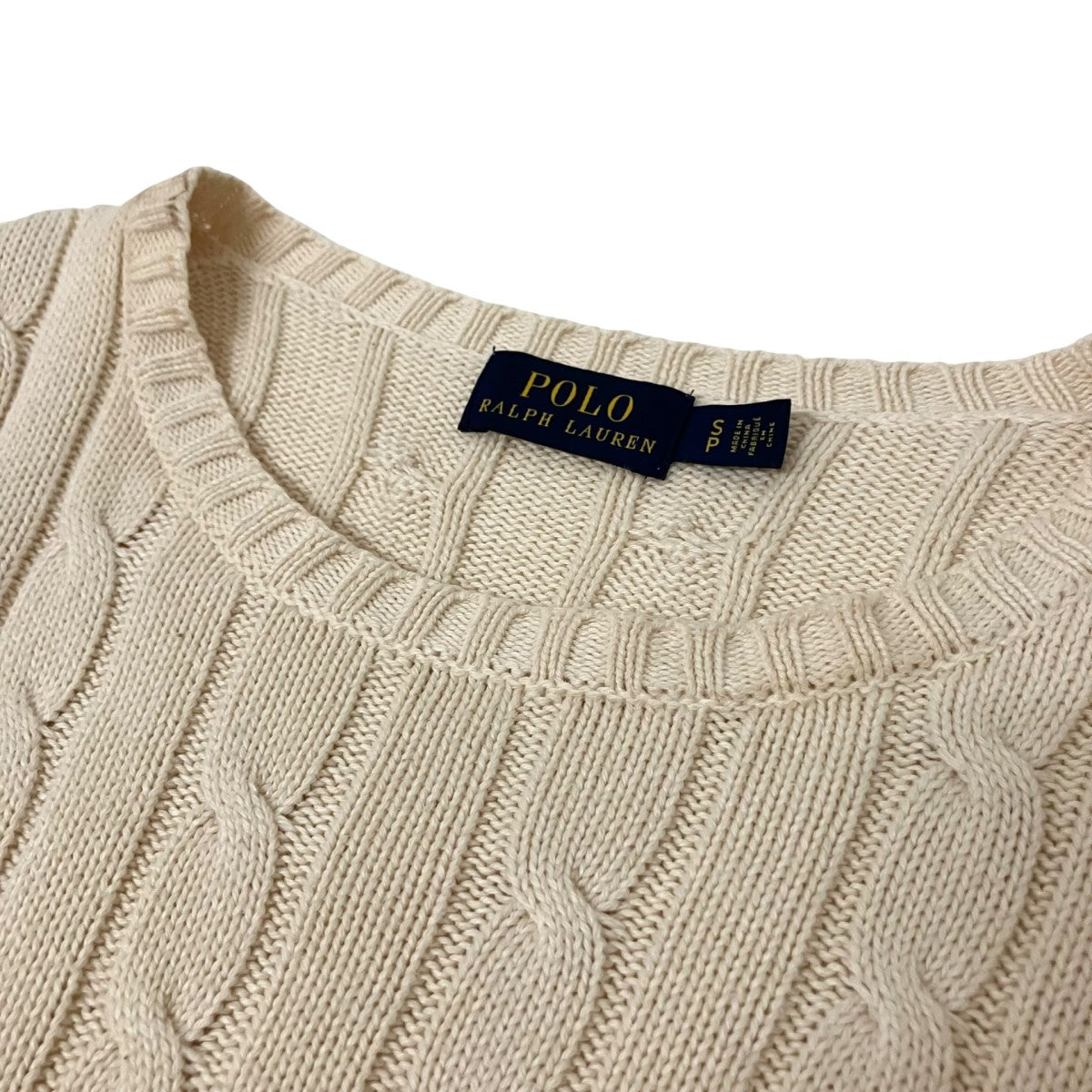 POLO RALPH LAUREN ケーブルニット 古着・中古-3枚目のアイテム画像
