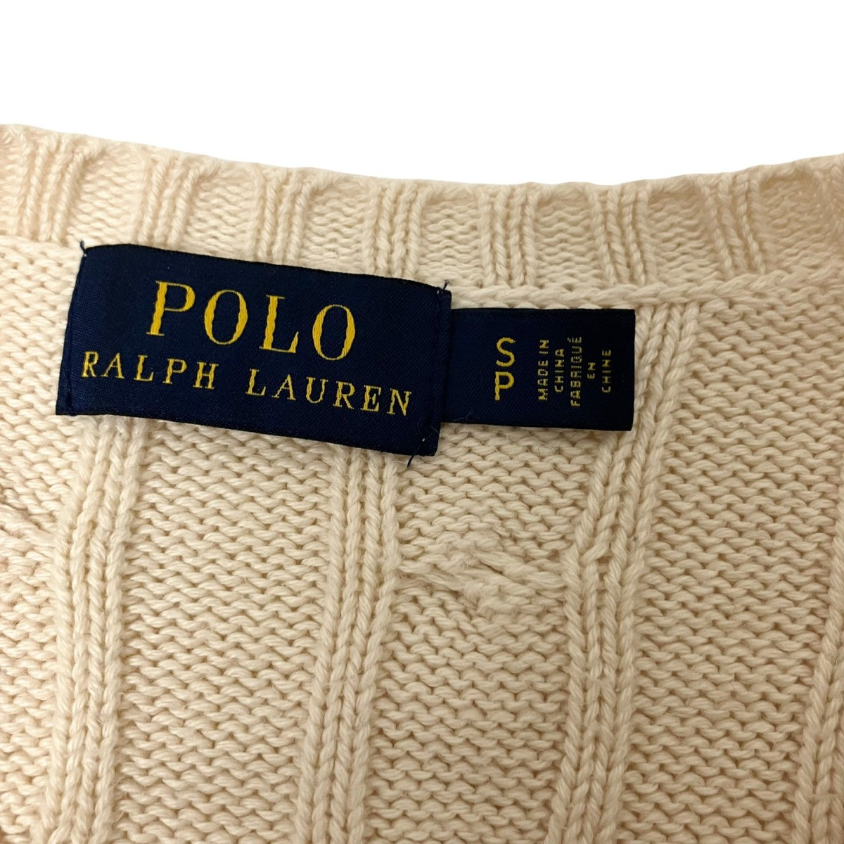 POLO RALPH LAUREN ケーブルニット 古着・中古-5枚目のアイテム画像