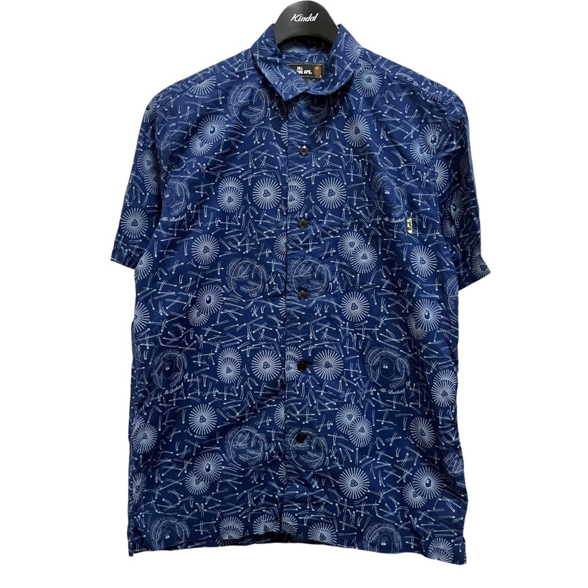 Mr．BATHING APE 総柄シャツ007SHG301007X 古着・中古-1枚目のアイテム画像