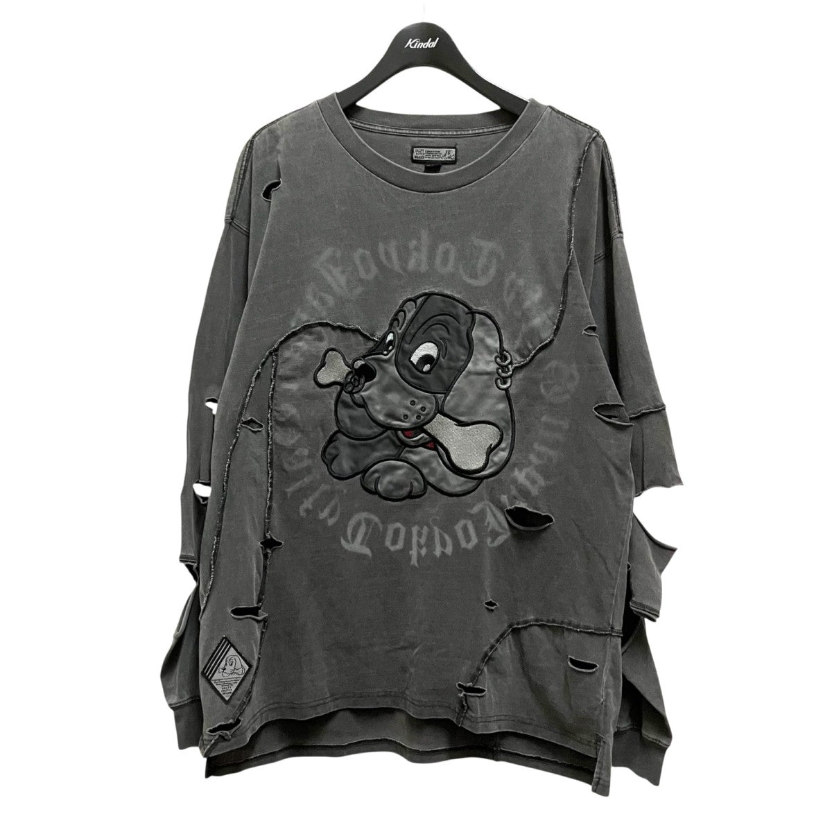 GALFY ツギハギゾンビロンTeeダメージ加工カットソー151017 古着・中古-1枚目のアイテム画像