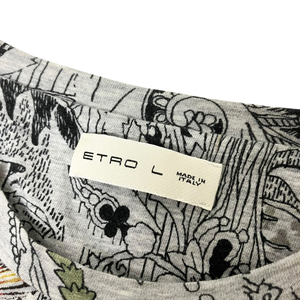 ETRO 総柄Tシャツ181 1Y020 4069 古着・中古-4枚目のアイテム画像